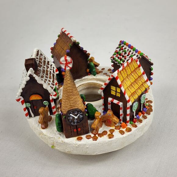 Gingerbread Houses Village Candle Jar Capper, S'Toppers The Soot Stopper Topper - Picture 7 of 9